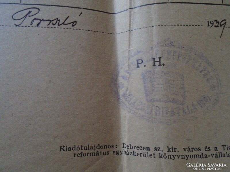 Ad00007.10 Poroszló birth certificate 1939 gachal noble