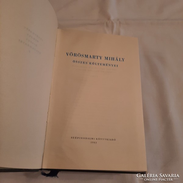 Vörösmarty Mihály összes költeményei I-II. Szépirodalmi Könyvk. Magyar Parnasszus sorozat 1963