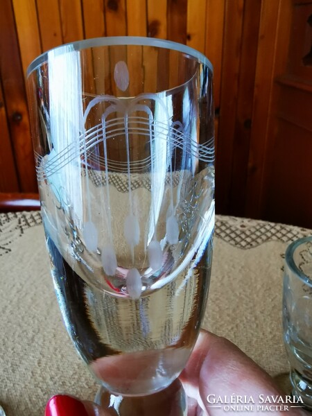 Set of 5 bieder glass cups