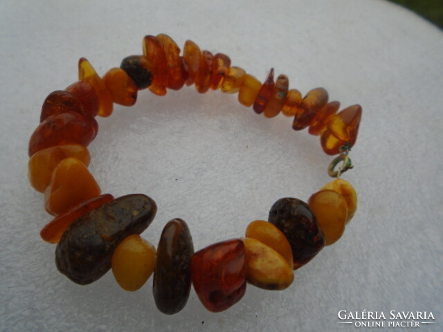 100% Natural Million Year Old Egg Yellow Amber Bracelet 17-18 Wrist Great Great