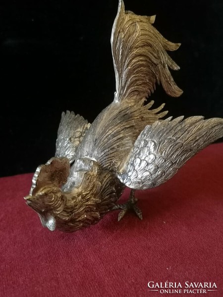 Silver-plated rooster / 2 pcs.