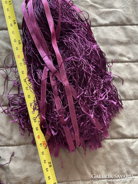 Purple curtain binding tassels in pairs
