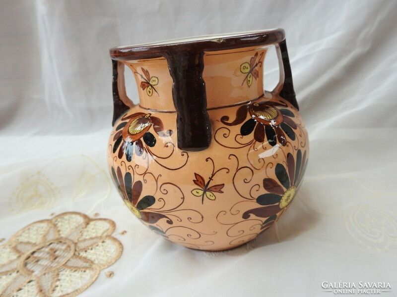 Antique city multi-eared ceramic vase