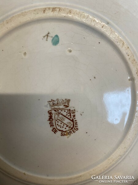 Sarreguemines Louis XV. C&C" Porcelán Virágmintás Tányér A17