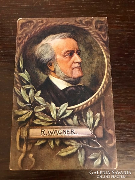R. Wagner is a German classical, romantic composer.1813-1883 Color postcard. Post office clean.