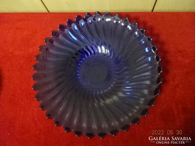 Cobalt blue glass centerpiece, diameter 33 cm. He has! Jókai.