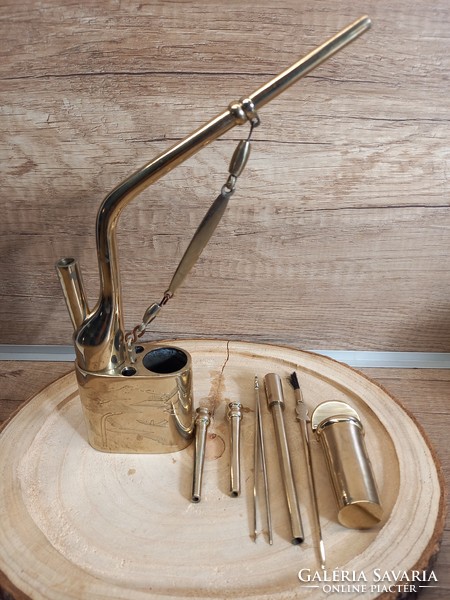 Kínai vízipipa.Rézötvözett c1920