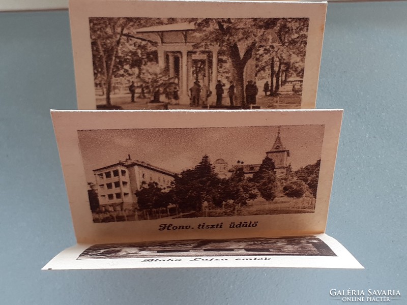 Régi leporelló képeslap Balatonfüred fürdő Ipoly udvar fotó levelezőlap
