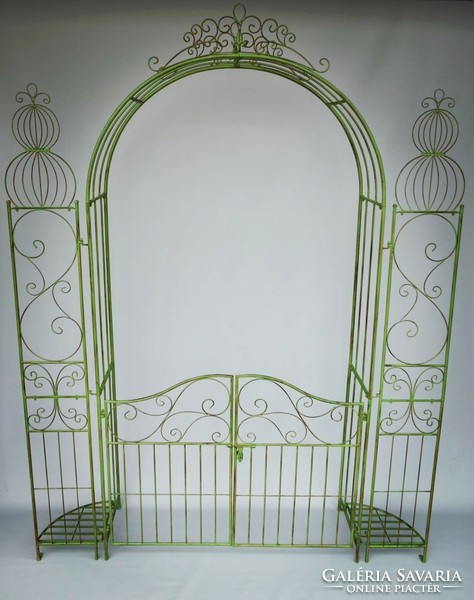 Wrought iron rose gate