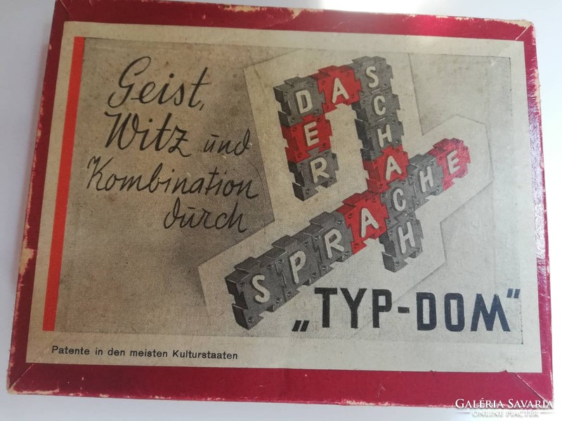 TYP-DOM Szókirakó 1940-es évekből eredeti dobozával