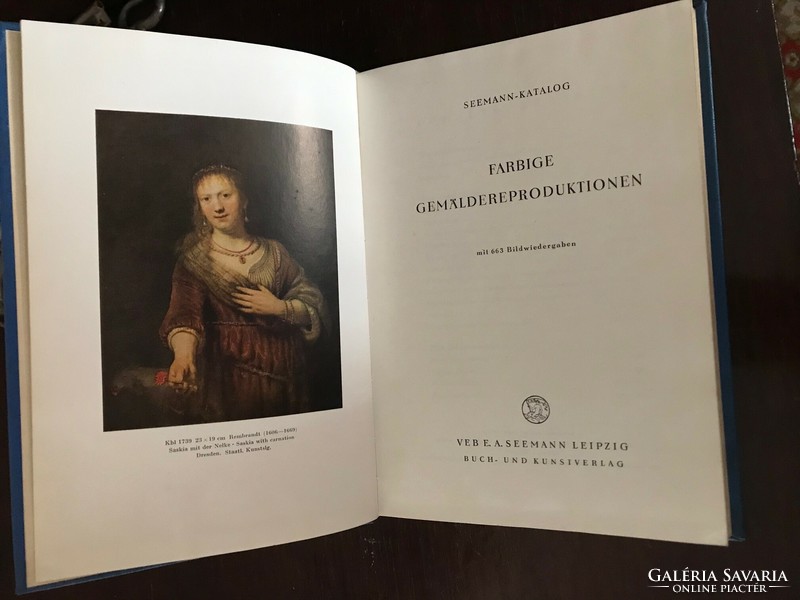 Seemann Katalog Farbige Gemaldereproduktionen / Festmény reprodukciók / Leipzig 663 db képpel