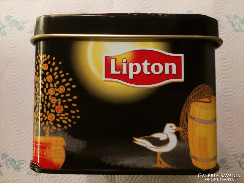 Lipton angol teás doboz, teatartó fém doboz