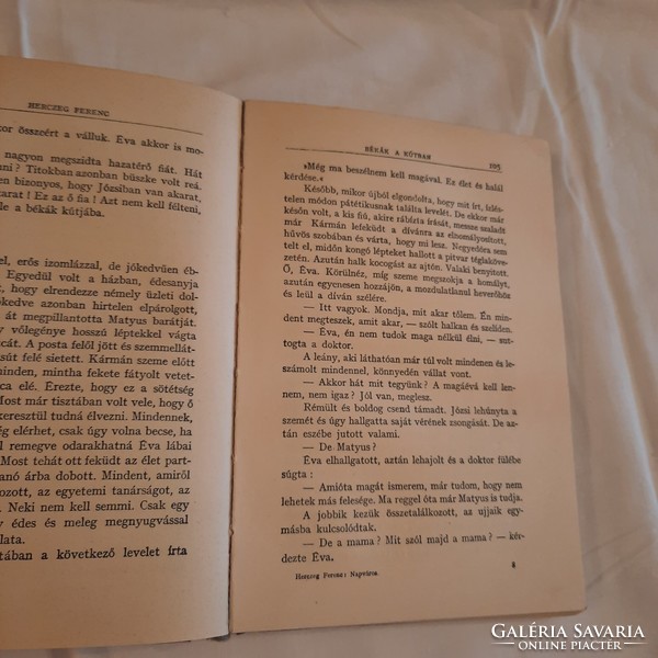 Commemorative edition of selected works of Ferenc Herczeg 1933 napváros /narratives / 15/20. Volume