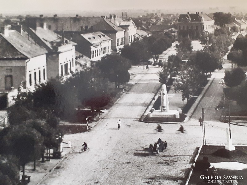 Old postcard Jászberény street scene photo postcard