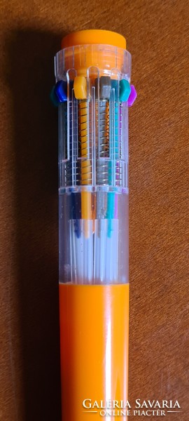 Nagy 10 színű műkődő retro színes toll 16cm hosszú