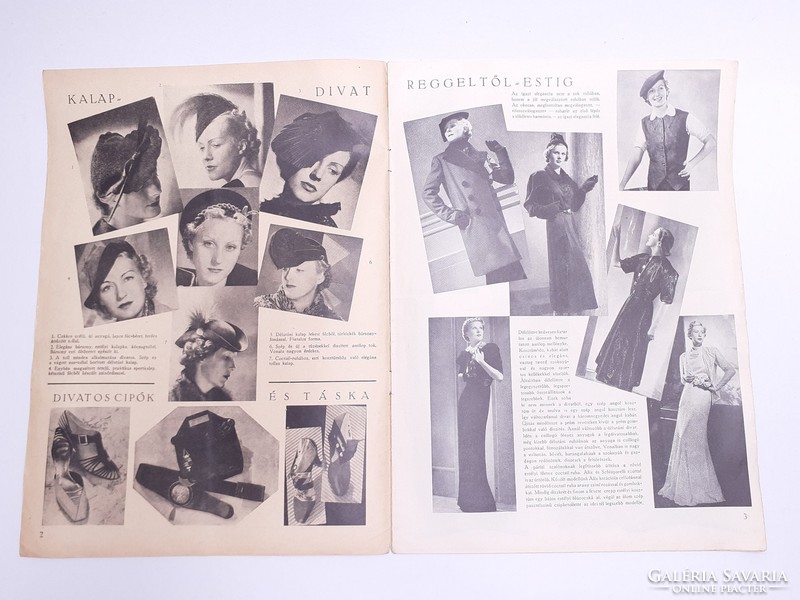 Old 1936 winter newspaper is the fashion magazine of the new times