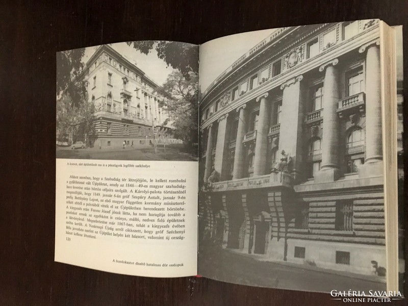 István Gábor: postcards from Budapest. Idea for rent in 1982.Old capital buildings then and today.