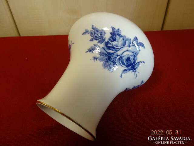 Aquincum porcelán váza, kék mintás. Vanneki! Jókai.