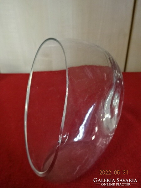 Specially shaped glass vase, height 13.5 cm. He has! Jókai.