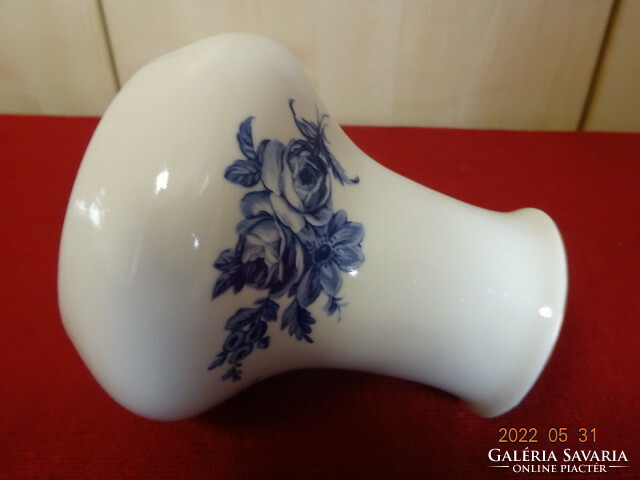 Aquincum porcelán váza, kék mintás. Vanneki! Jókai.