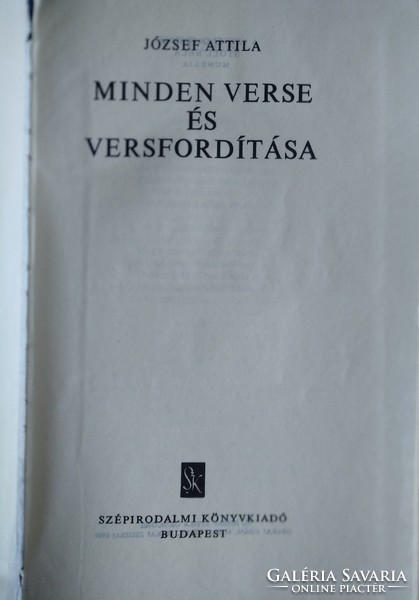 All the poems and translations of Attila József are negotiable