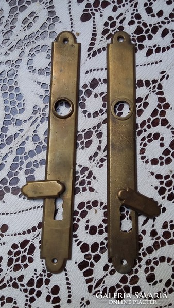 Old copper door address / lock