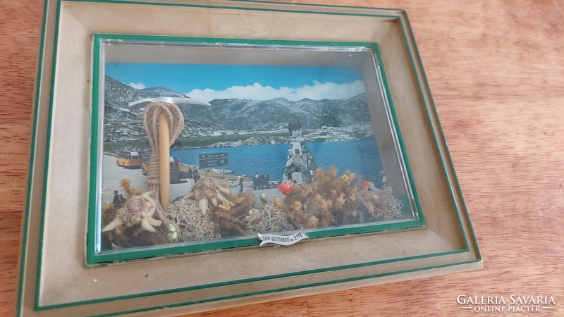 (K) Szép kis souvenir kép Olaszországból 20x15 cm