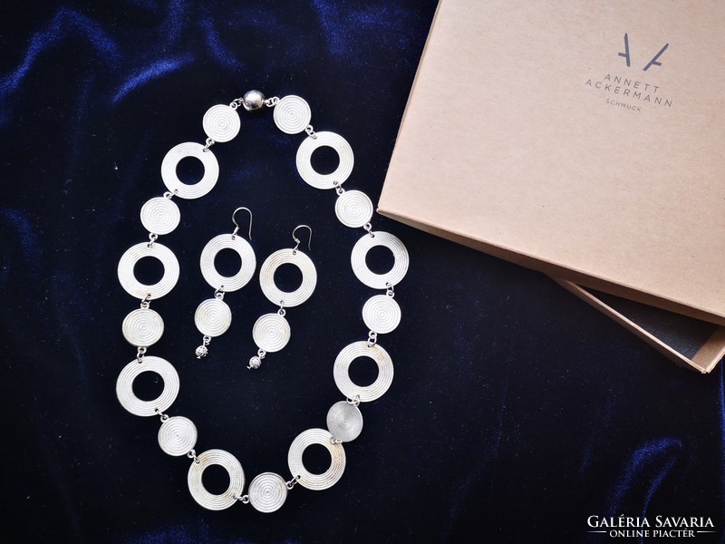 Annett ackermann designer jewelry set necklace + earrings