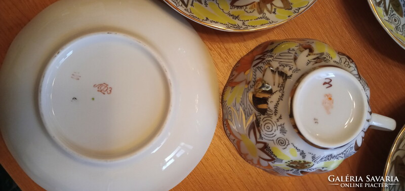Lomonosov Arany kamilla kávés teás porcelán készlet