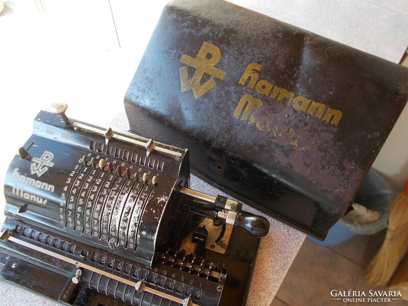 Old calculator, Hamann Manus, 1926, vintage calculator, R! R! R!