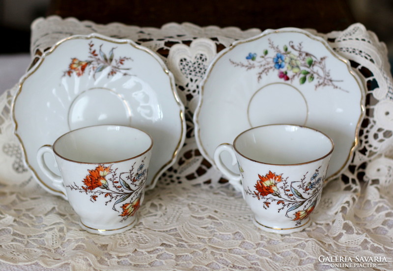 Antique, Art Nouveau porcelain coffee, mocha sets
