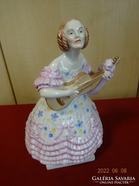 Herend porcelain figurine in a pink dress. He has! Jókai.