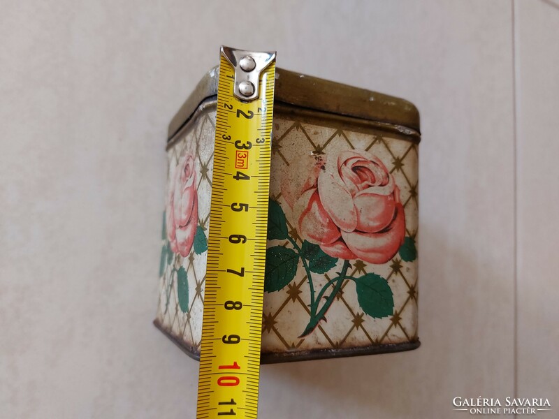 Régi Franck kávés fémdoboz rózsa mintás vintage doboz