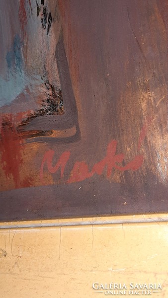 MARKÓ ERZSÉBET: Csendélet (olaj-farost, 80x60 cm) asztali, kortárs stílus, modern magyar