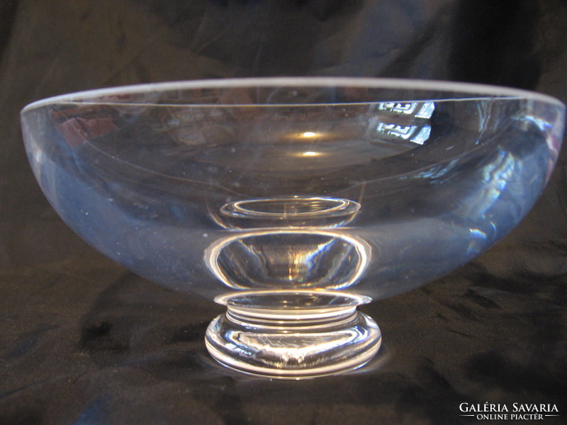 Thick crystal bowl, candle holder