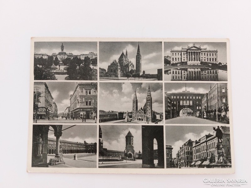 Régi képeslap fotó levelezőlap 1949 Szeged épületek