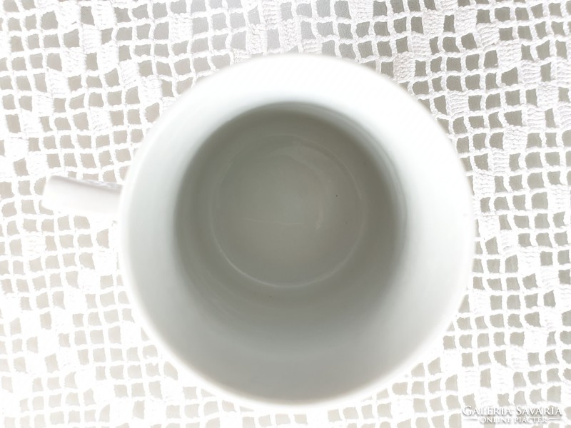 Régi Zsolnay porcelán bögre pipacsos búzavirágos mezeivirágos teás csésze
