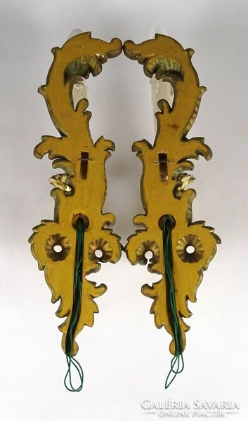 1J333 Antik aranyozott florentin falikar pár