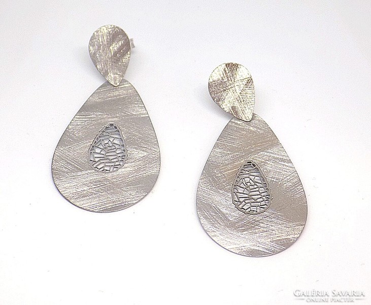 Modern style silver earrings (zal-ag101723)