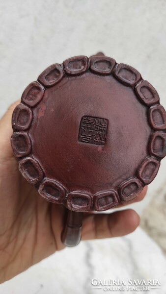 Antique ceramic tea-coffee oriental jug jug. Bamboo pattern decor