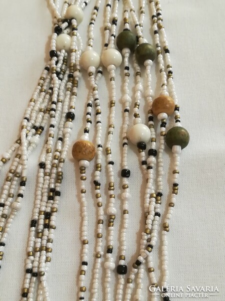 Necklace with glass beads.