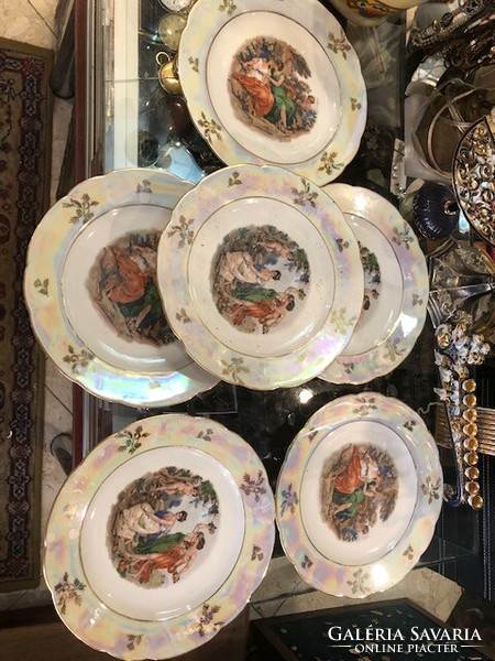 Khala German porcelain plate set of 6, diameter 20 cm