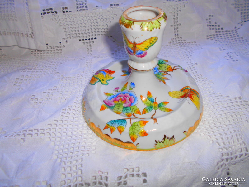 Herend Victorian patterned porcelain candle holder