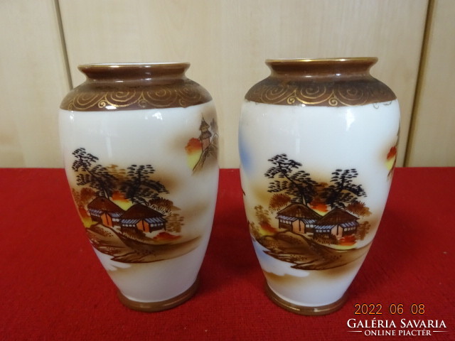 Japanese porcelain vase, height 13 cm, two pieces for sale. He has! Jókai.