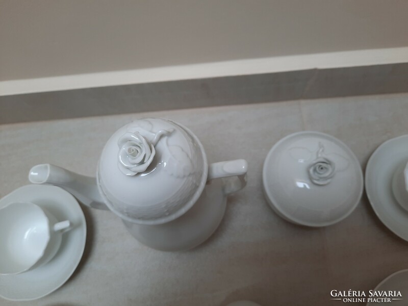 White Herend porcelain coffee set, coffee set