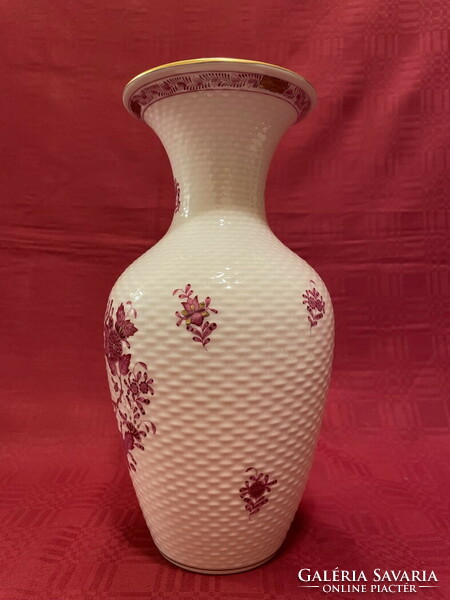 Vase of large Indian basket in Herend