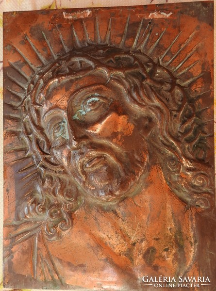 Jézus - antik bronz falikép