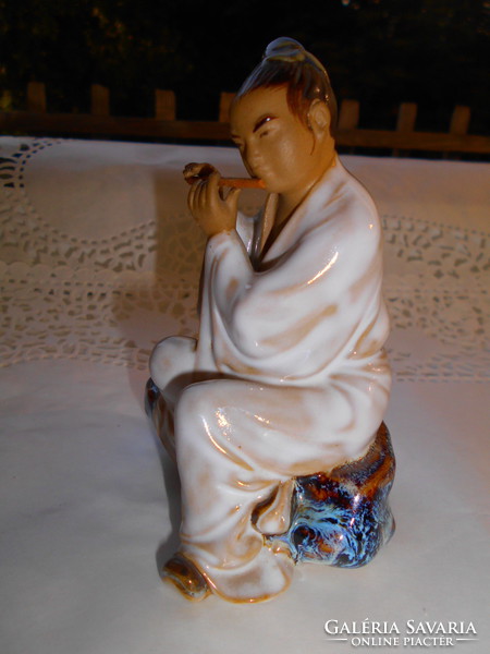 Ceramic marked Chinese musician figure