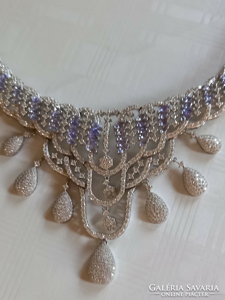Genuine tanzanite 925 silver necklace necklace
