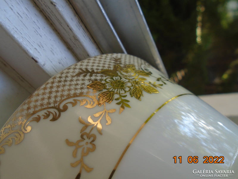 NORITAKE luxus japán porcelán aranybrokát virágos rács mintával  tál